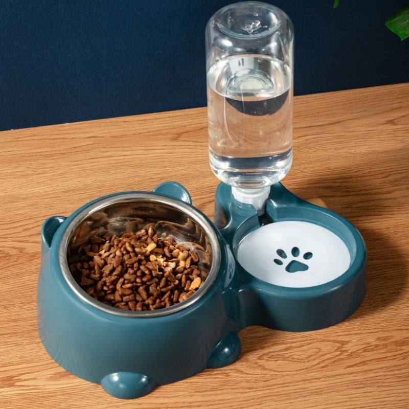 Set de gamelles pour chats et chiens – Gamelle inclinée à 16° avec distributeur d’eau