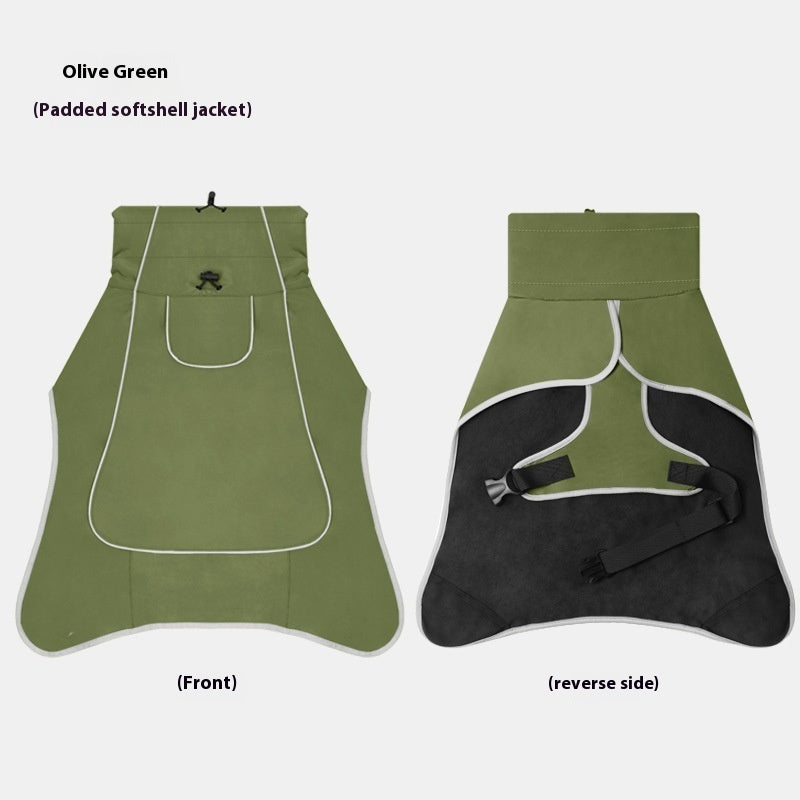 Veste-coquille pour chien  Vêtements imperméables et anti-pluie, manteau trench à double usage pour grands animaux.