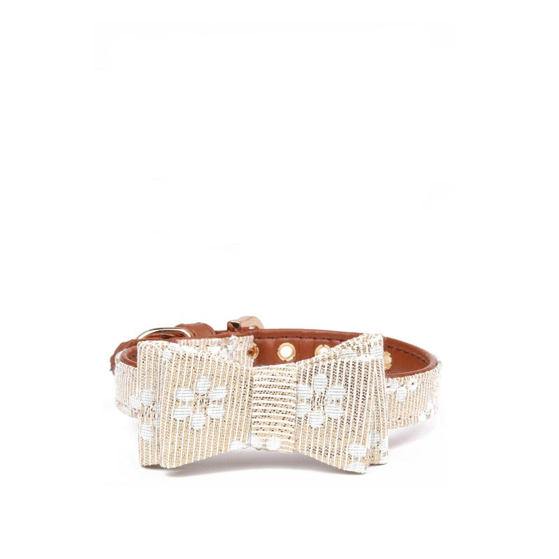 Collier pour chien avec nœud à motif