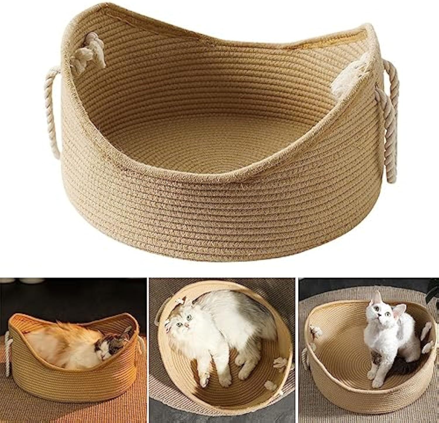 Panier - canapé lit pour chat et petit chiens en osier