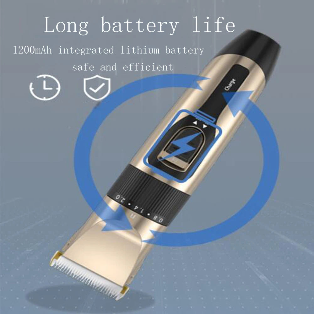 Tondeuse à cheveux et poils pour chien rechargeable avec écran d'affichage