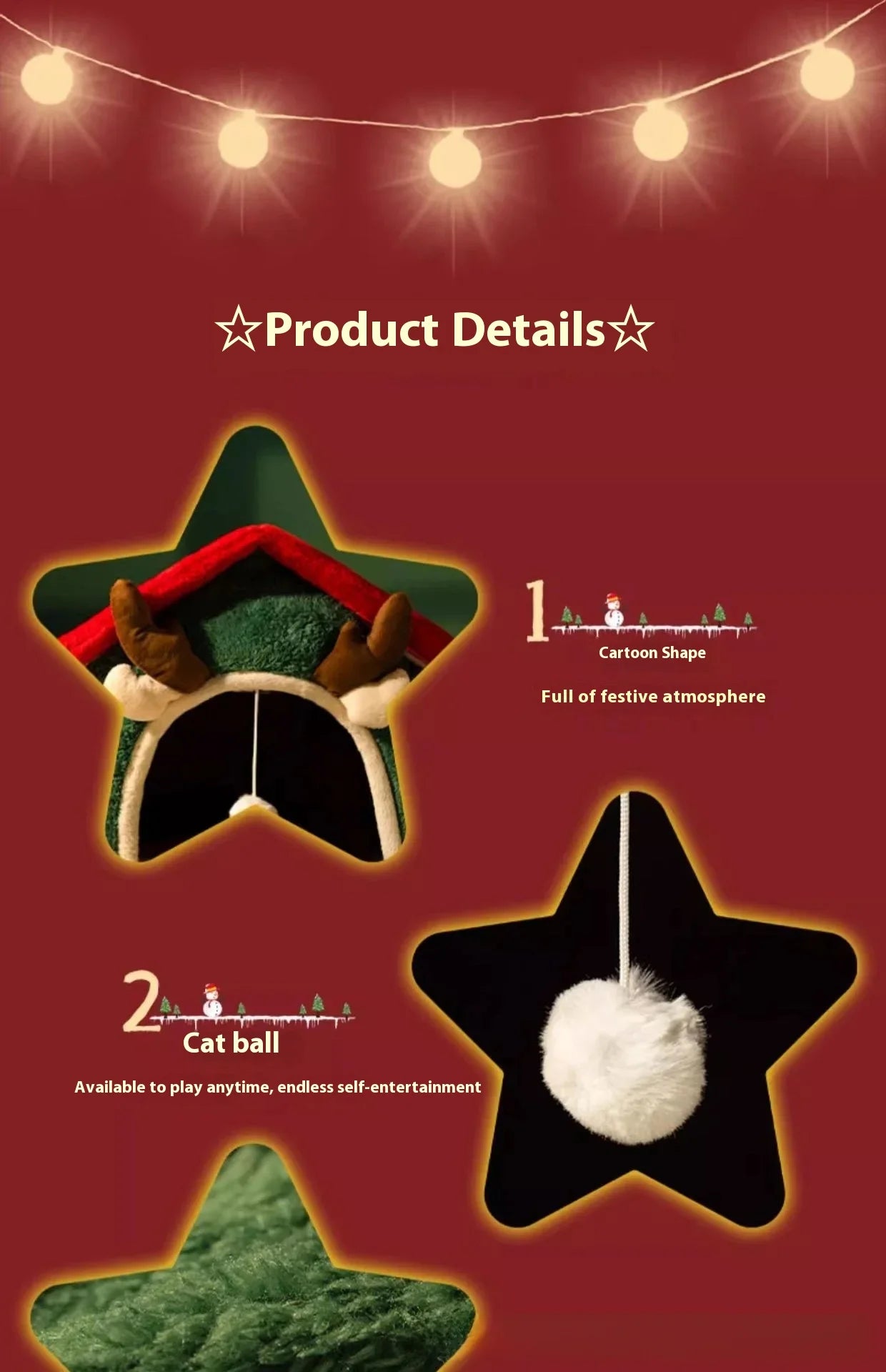 Maisonnette de Noel pour animaux de compagnie