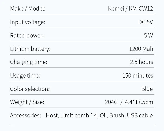 Tondeuse à cheveux et poils pour chien rechargeable