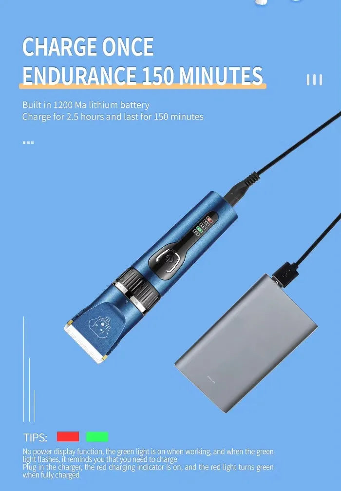 Tondeuse à cheveux et poils pour chien rechargeable