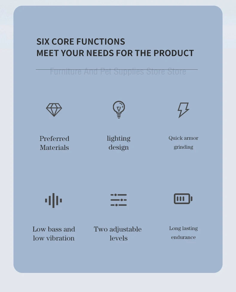 Coupe-ongles électrique/ rechargeable pour chiens et chats et autres petits animaux avec broyeurs d’ongles et led de précison