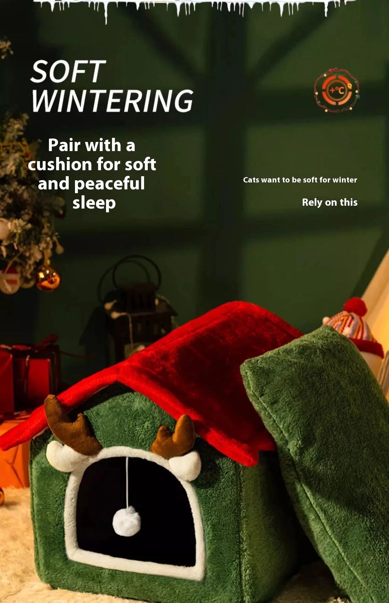 Maisonnette de Noel pour animaux de compagnie