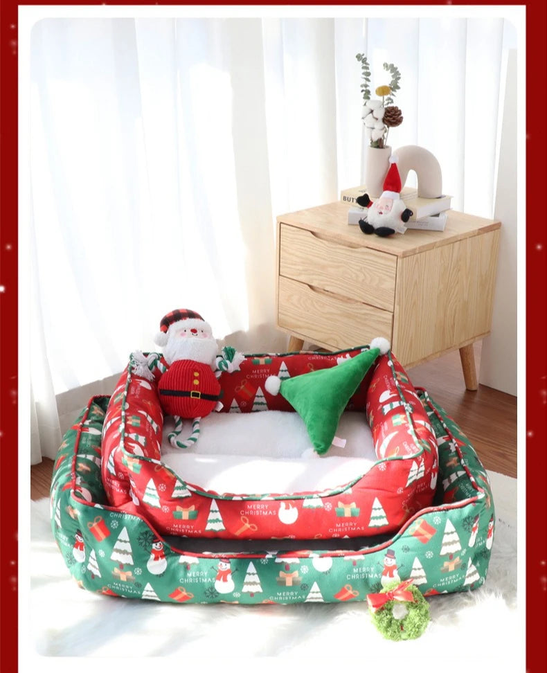 Canapé lit de noêl pur chiens et chats