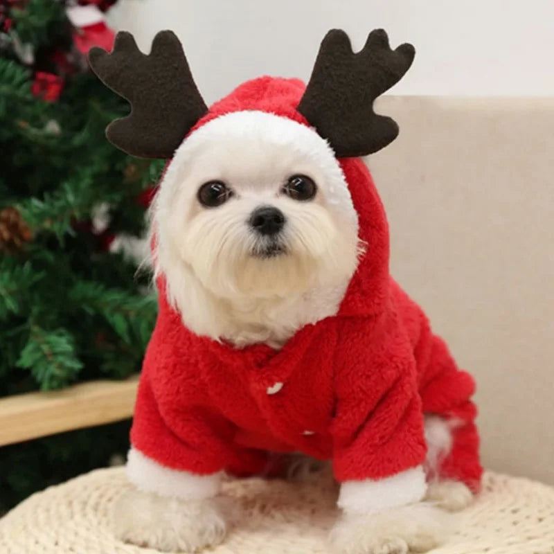 Veste / costume de noel en forme d'élan pour chien