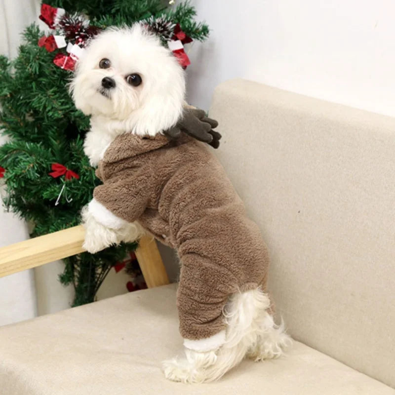 Veste / costume de noel en forme d'élan pour chien