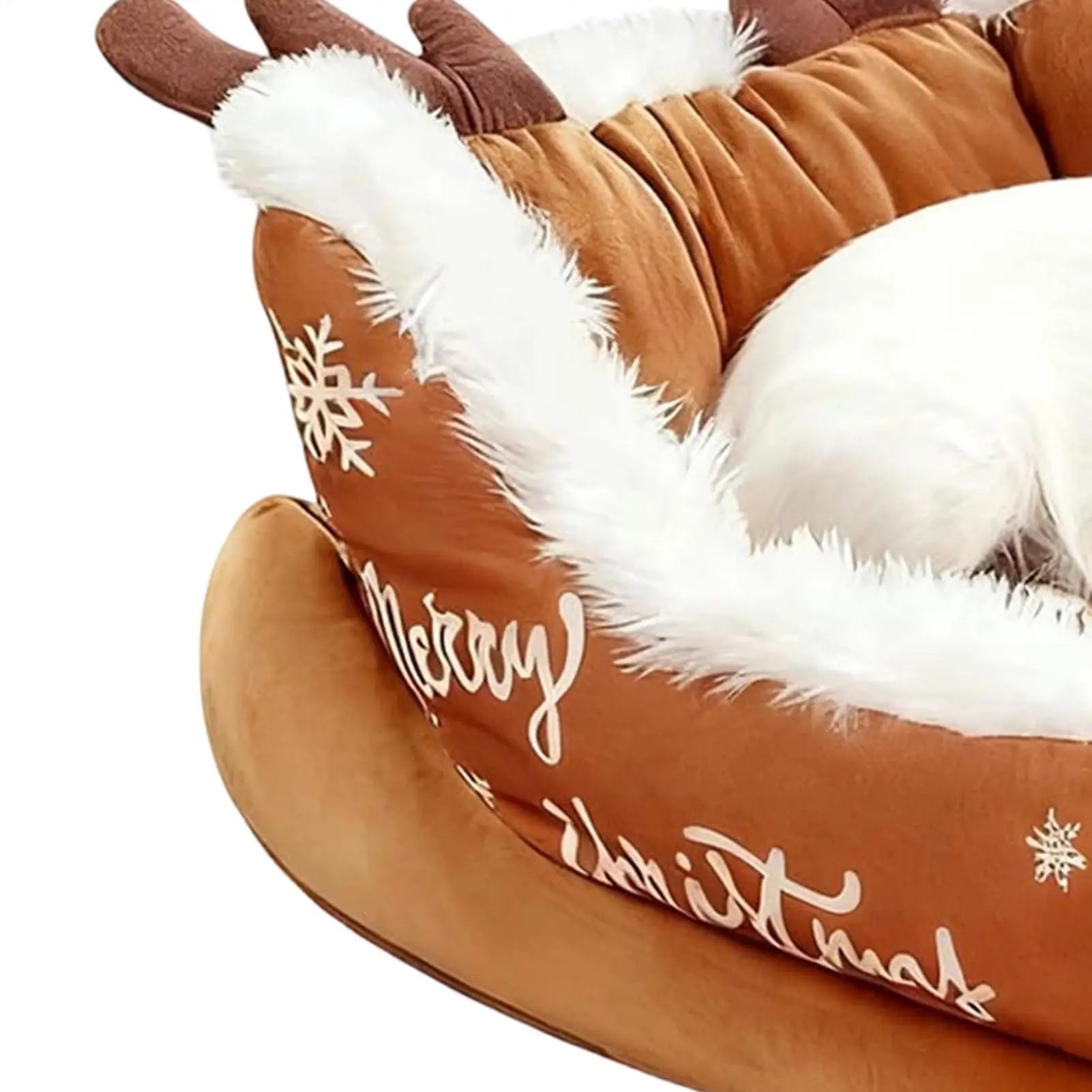 Canapé lit pour chiens et chats en forme de traîneau de Noel