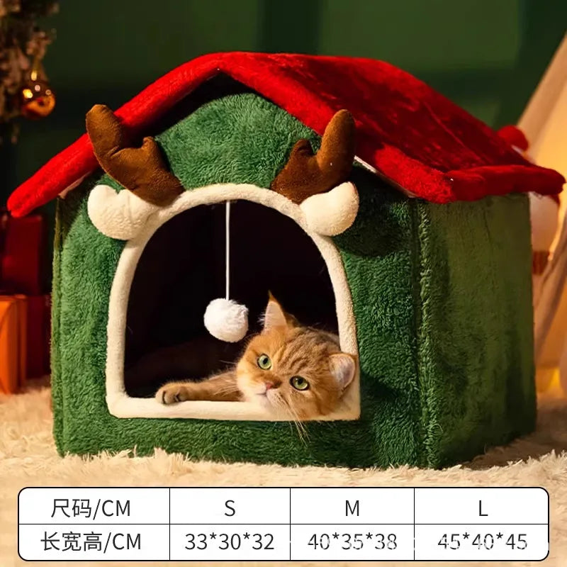 Maisonnette de Noel pour animaux de compagnie