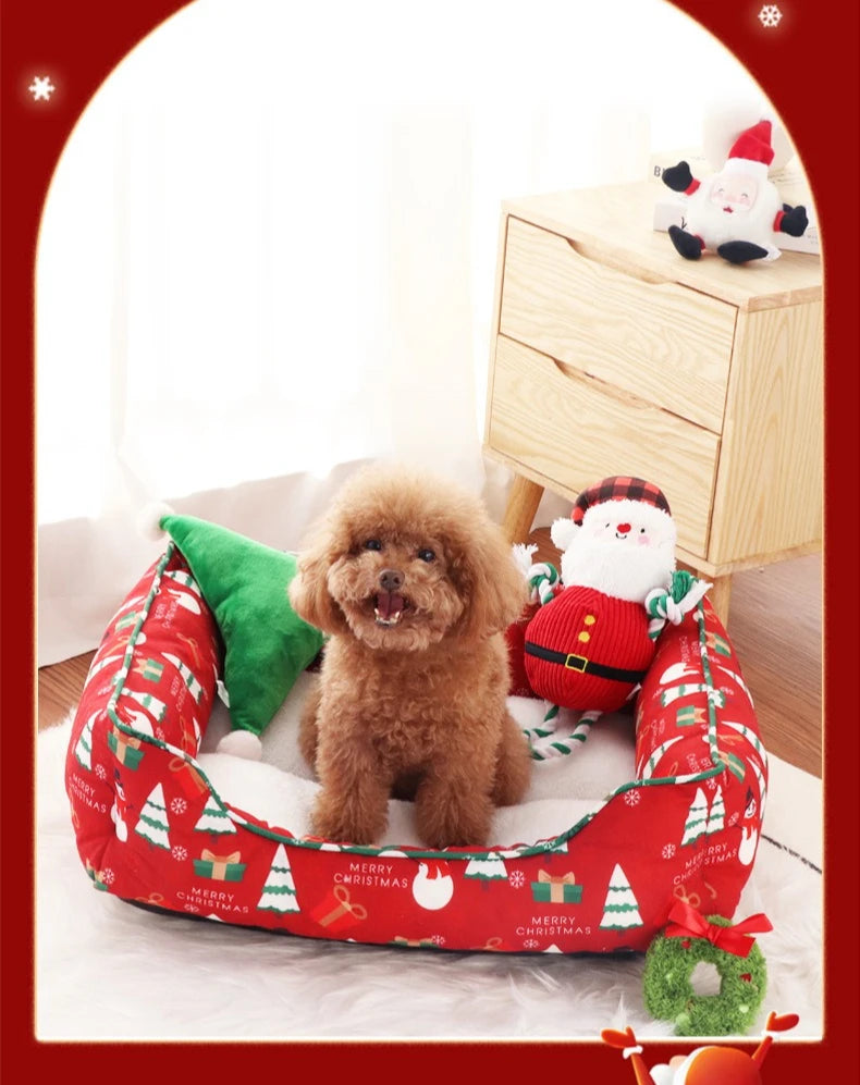 Canapé lit de noêl pur chiens et chats