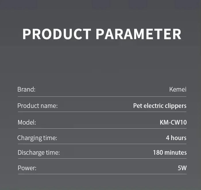 Tondeuse rechargeable pour chien