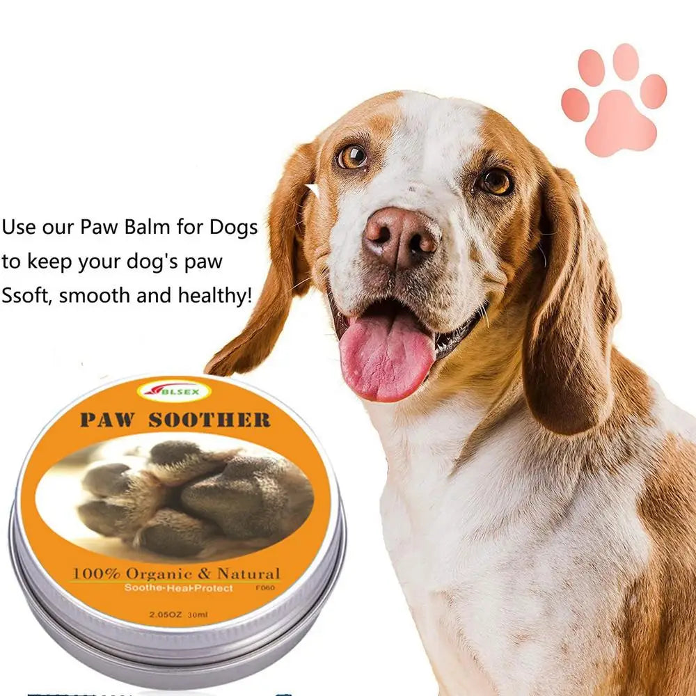 Baume pour coussinets d'animaux (30 g) - Baume apaisant et hydratant naturel pour réparer la peau sèche et gercée des pattes de chiens et de chats