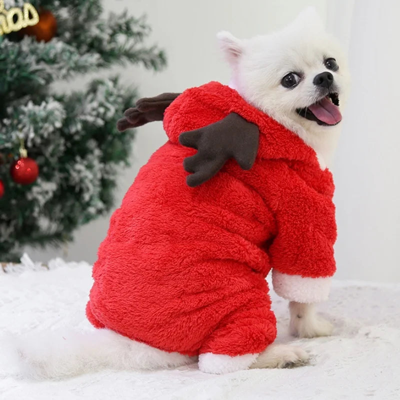 Veste / costume de noel en forme d'élan pour chien