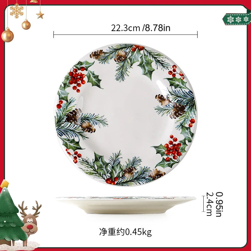 set assiettes de nöel pour chiens et chats