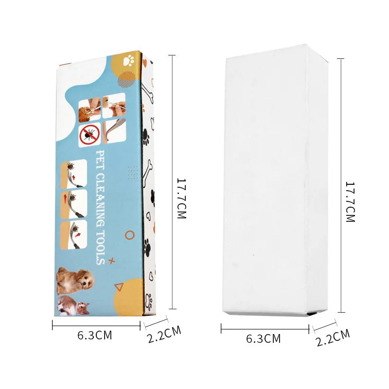Ensemble d'outils anti-puces, pinces et crochets à gratter en acier inoxydable de qualité pour animaux de compagnie (chats et chiens)