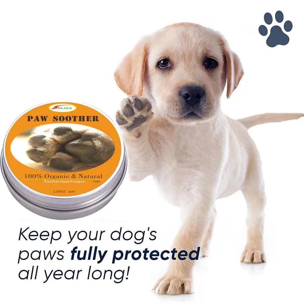 Baume pour coussinets d'animaux (30 g) - Baume apaisant et hydratant naturel pour réparer la peau sèche et gercée des pattes de chiens et de chats