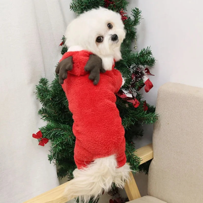 Veste / costume de noel en forme d'élan pour chien