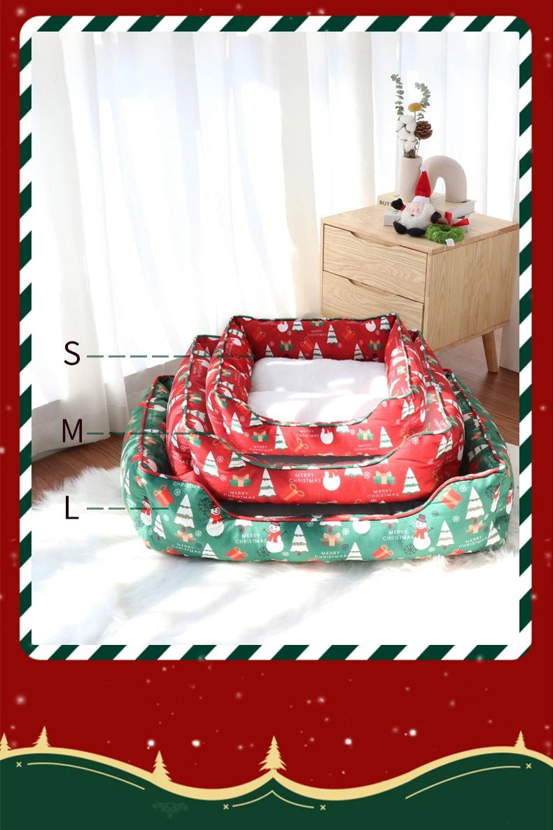 Canapé lit de noêl pur chiens et chats