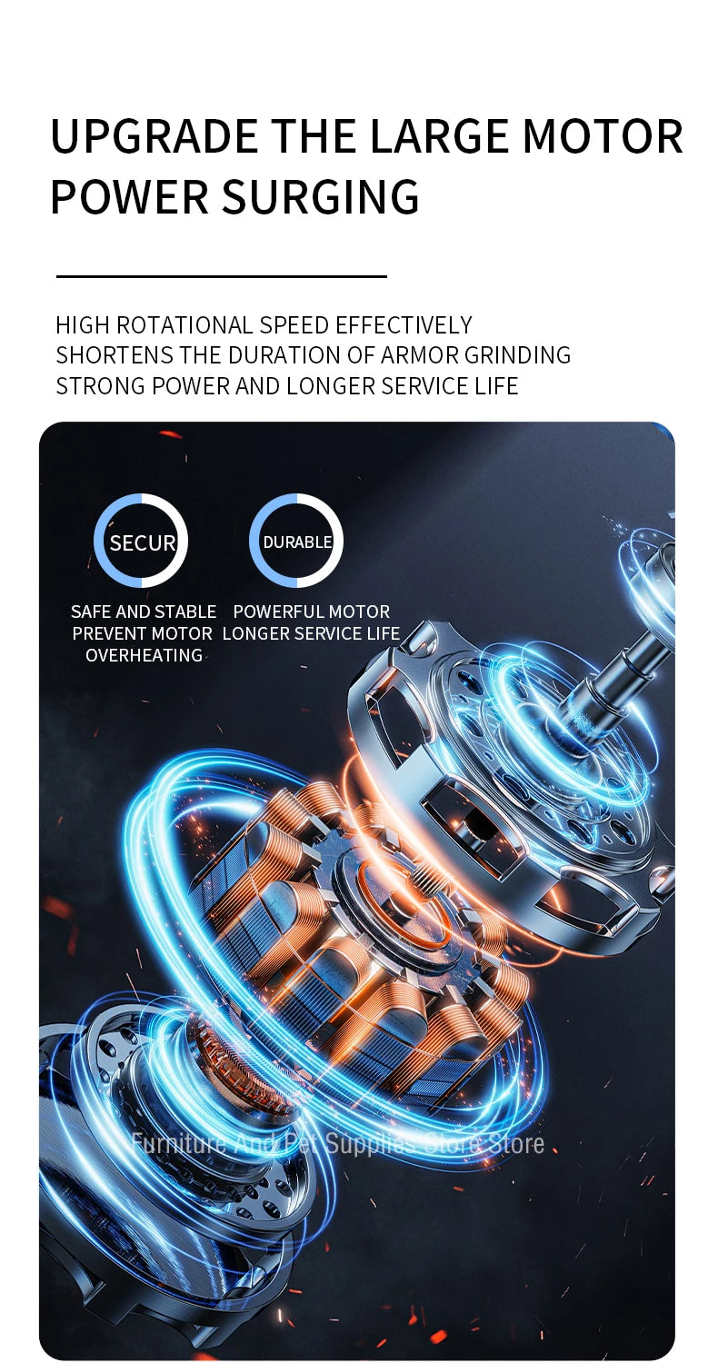 Coupe-ongles électrique/ rechargeable pour chiens et chats et autres petits animaux avec broyeurs d’ongles et led de précison