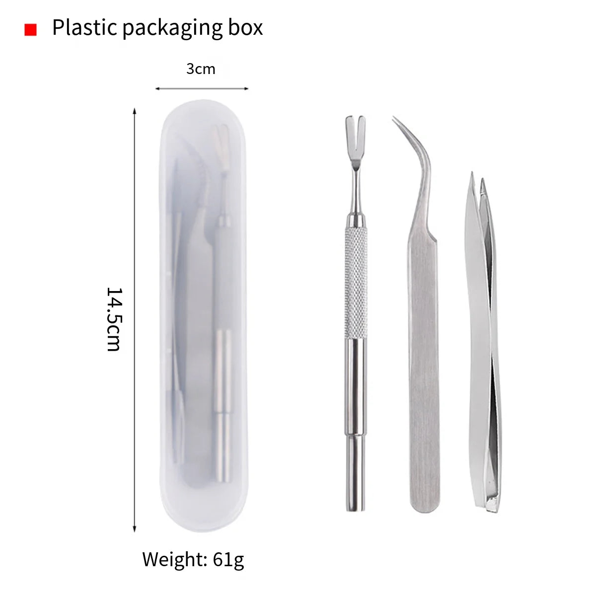 Ensemble d'outils anti-puces, pinces et crochets à gratter en acier inoxydable de qualité pour animaux de compagnie (chats et chiens)