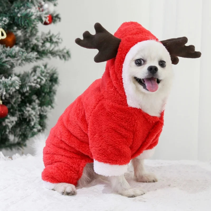 Veste / costume de noel en forme d'élan pour chien