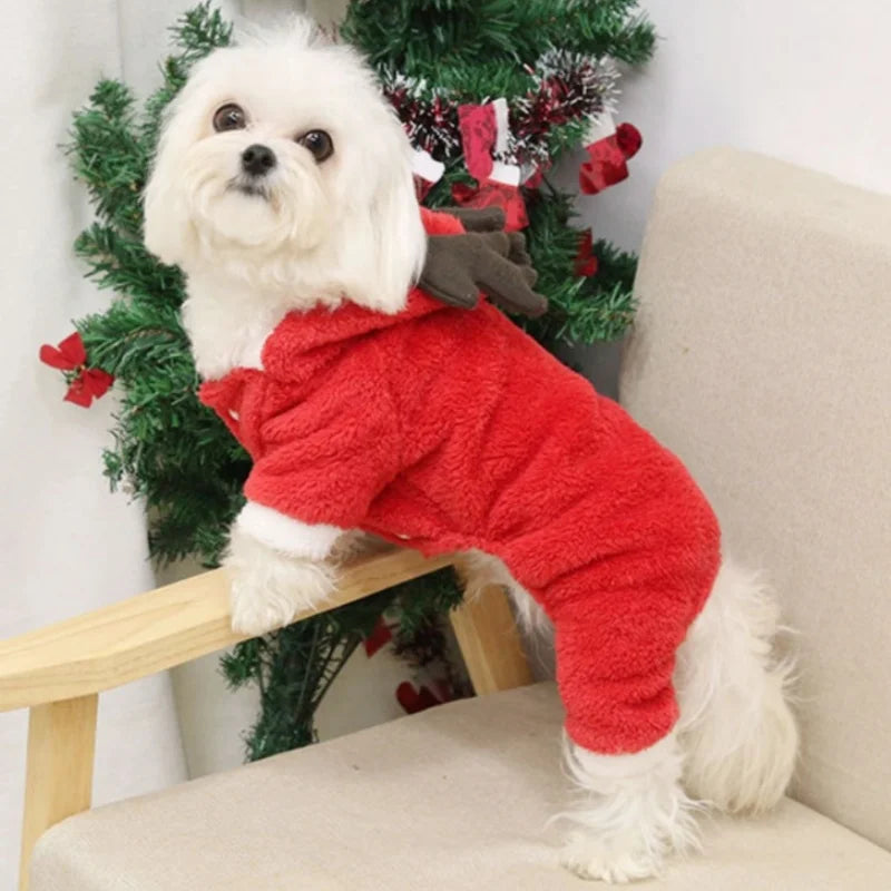Veste / costume de noel en forme d'élan pour chien