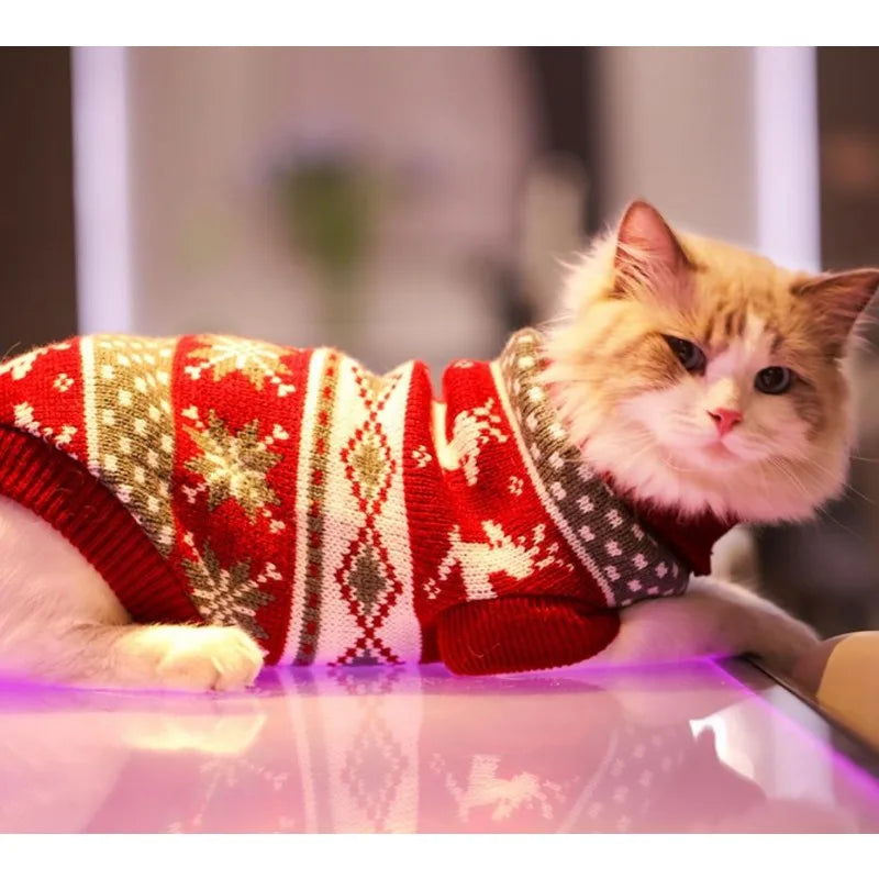 Vêtements chauds de Noël pour chiens et chats