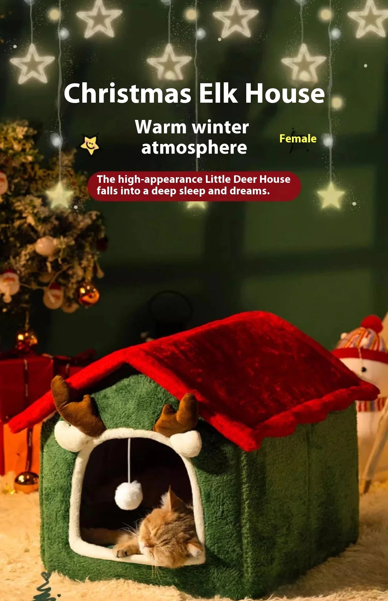 Maisonnette de Noel pour animaux de compagnie