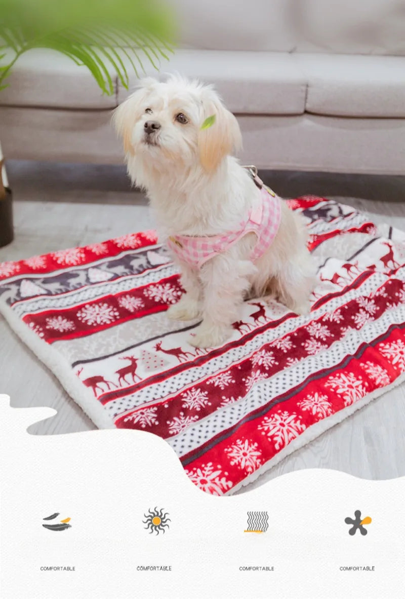 Tapis, couverture de Noel pour chien, couverture imprimé