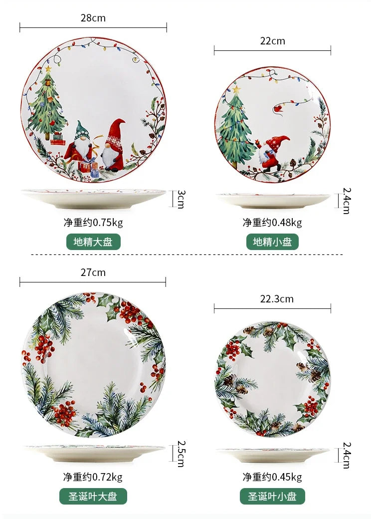 set assiettes de nöel pour chiens et chats