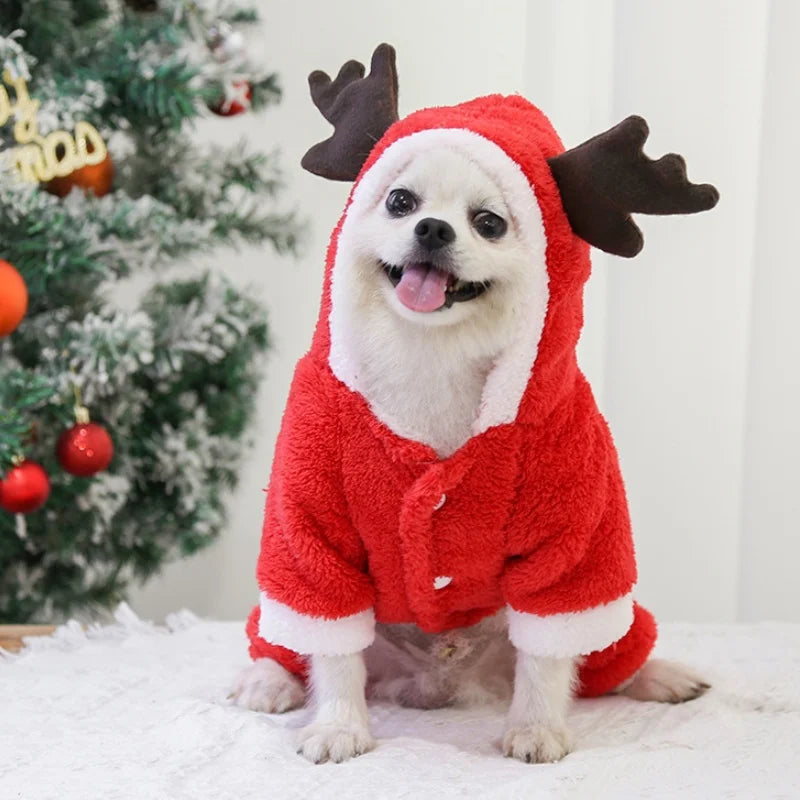 Veste / costume de noel en forme d'élan pour chien