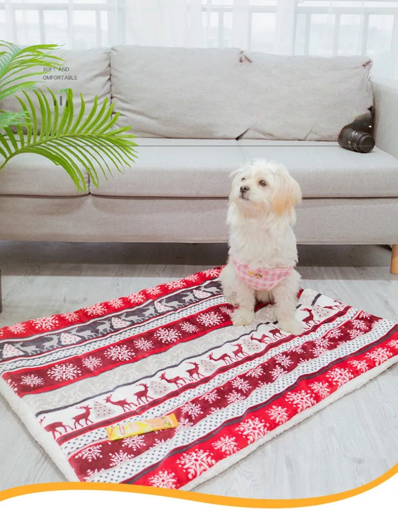Tapis, couverture de Noel pour chien, couverture imprimé