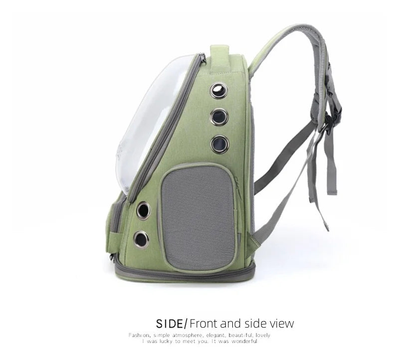 Sac à dos transparent pour animaux de compagnie, accessoire idéal pour chat, sac à bandoulière pour animaux de compagnie en extérieur