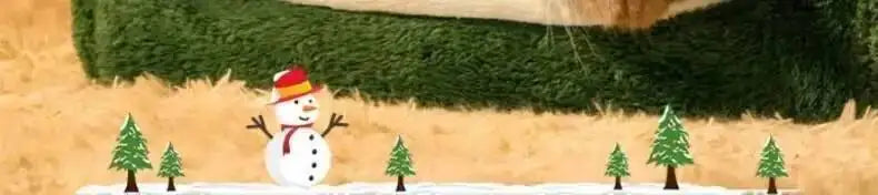 Nid d'hiver de nöel fermé pour chats et chiens