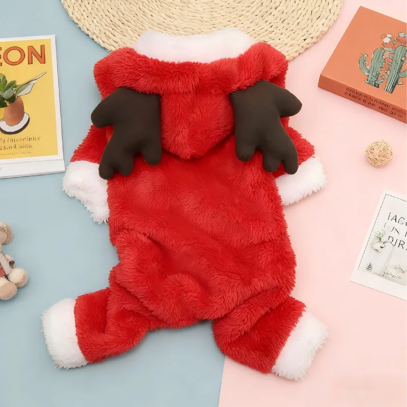 Veste / costume de noel en forme d'élan pour chien