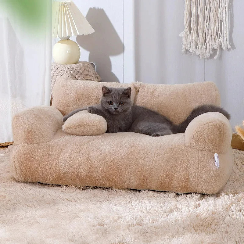 Lit de luxe pour chat, canapé-lit douillet pour l'hiver, idéal pour les petits et moyens chiens et chats
