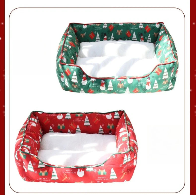 Canapé lit de noêl pur chiens et chats