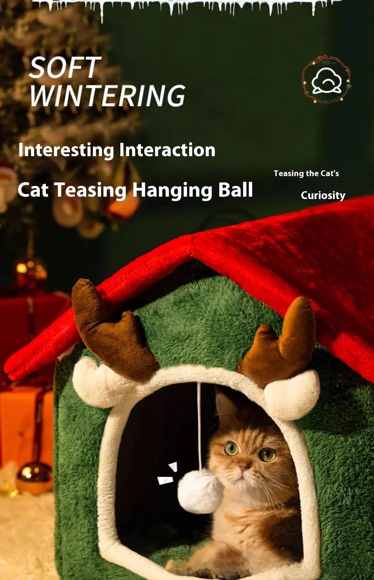 Maisonnette de Noel pour animaux de compagnie