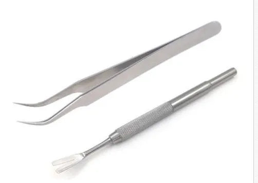 Ensemble d'outils anti-puces, pinces et crochets à gratter en acier inoxydable de qualité pour animaux de compagnie (chats et chiens)