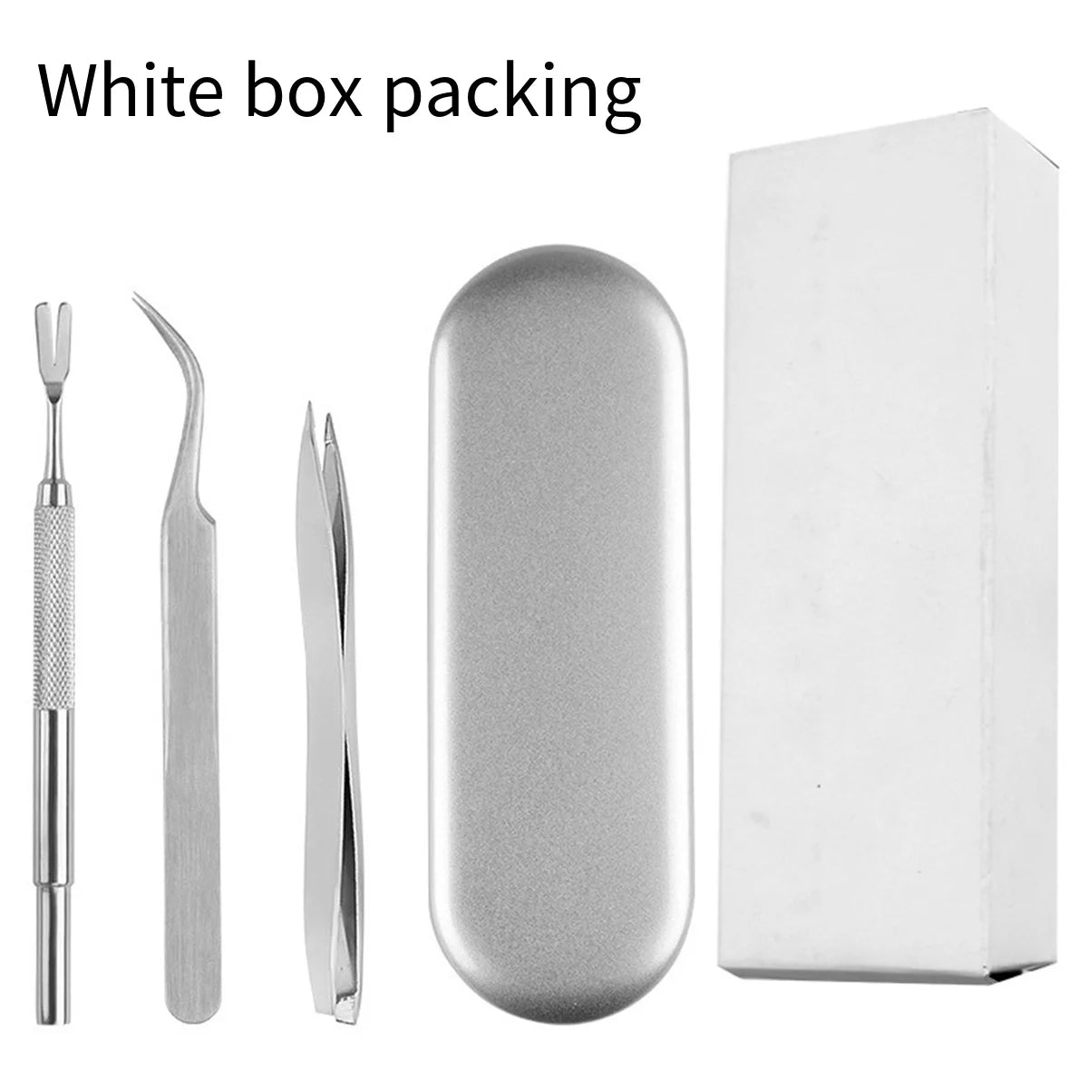 Ensemble d'outils anti-puces, pinces et crochets à gratter en acier inoxydable de qualité pour animaux de compagnie (chats et chiens)