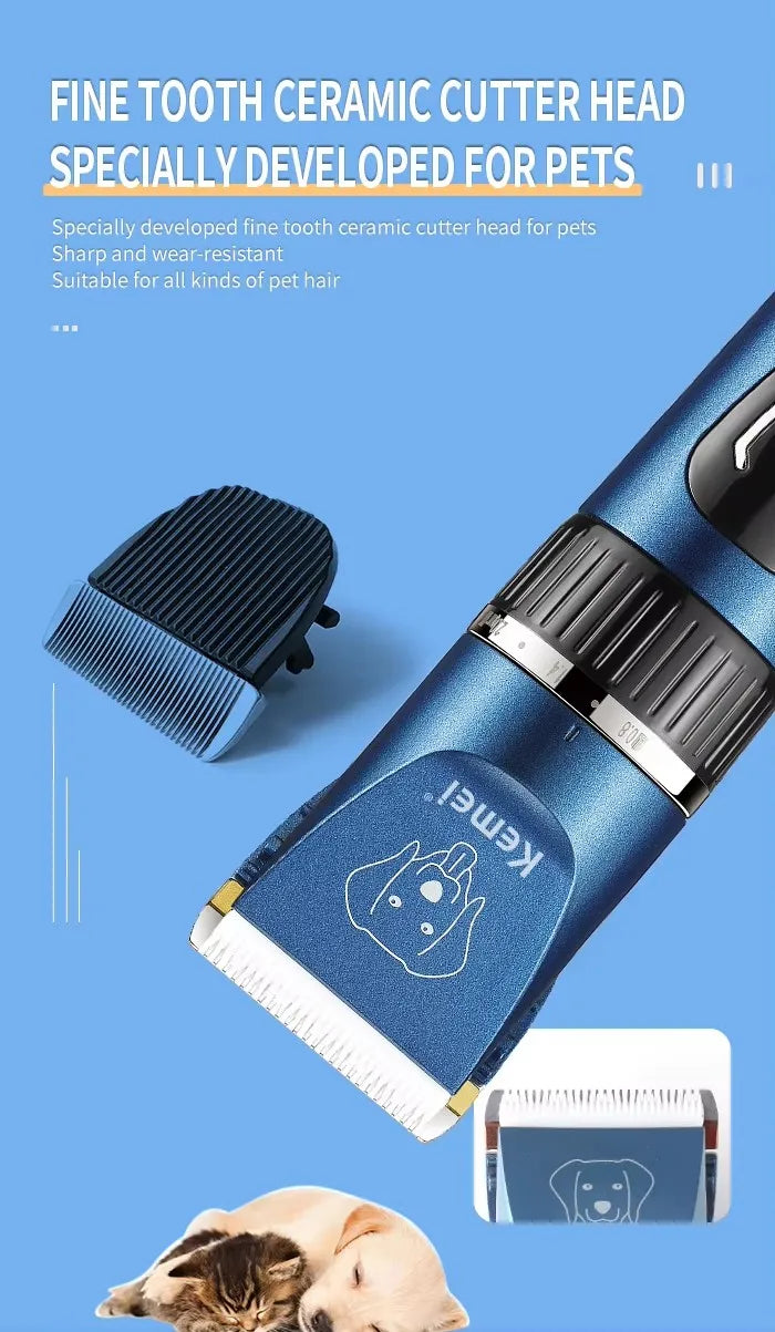 Tondeuse à cheveux et poils pour chien rechargeable