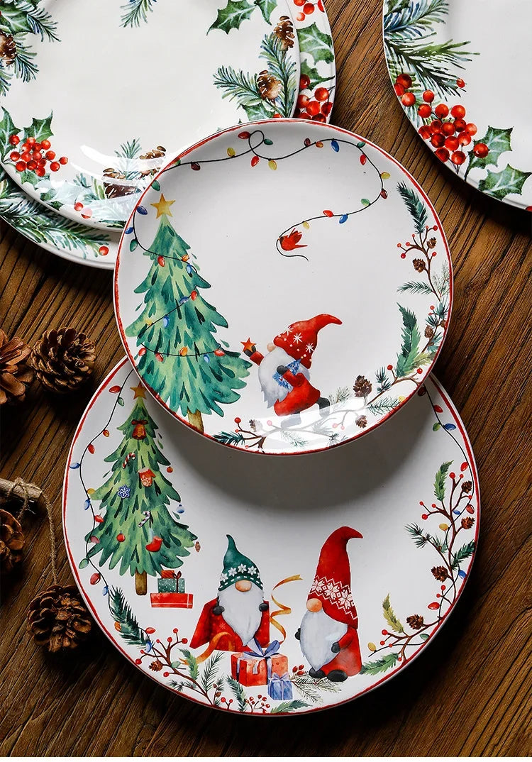 set assiettes de nöel pour chiens et chats