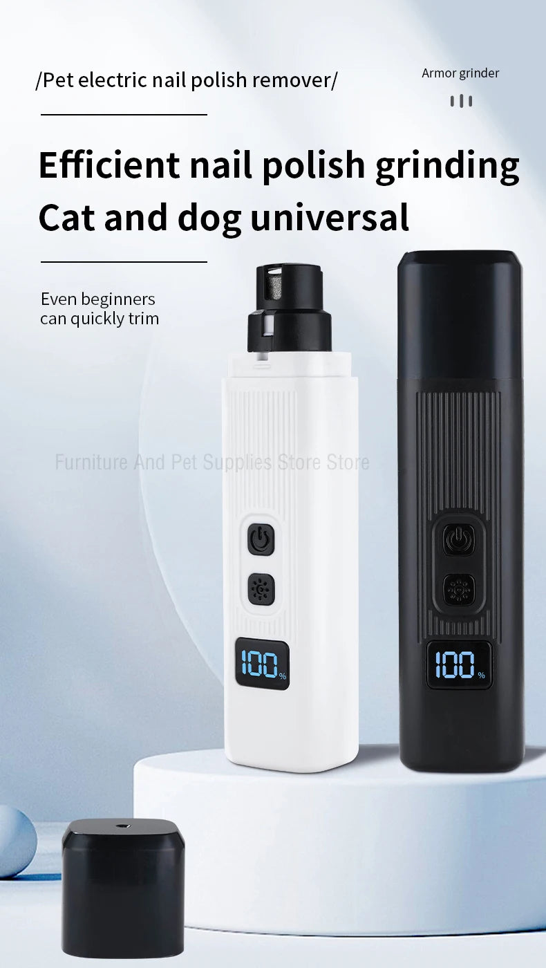 Coupe-ongles électrique/ rechargeable pour chiens et chats et autres petits animaux avec broyeurs d’ongles et led de précison