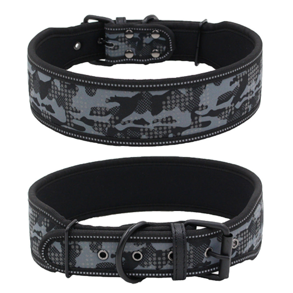 Collier pour chien camouflage réfléchissant et confortable