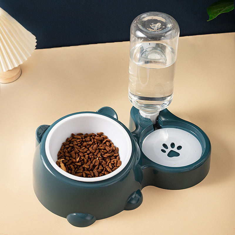 Set de gamelles pour chats et chiens – Gamelle inclinée à 16° avec distributeur d’eau
